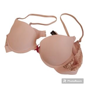 Pink Ladies Convertible Strap Bra, with Breast Cancer 🎀 detail, Size 36B